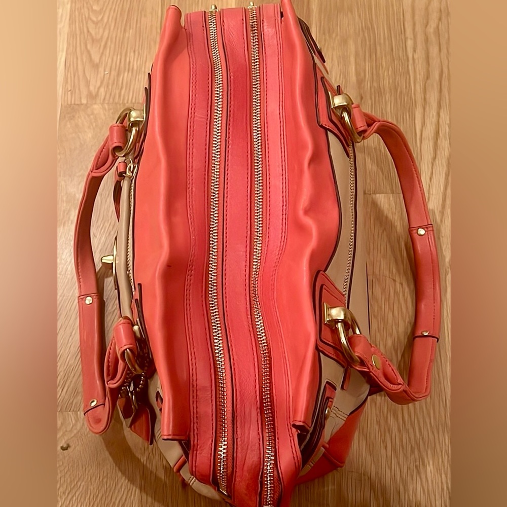 COACH Genuine Leather Double Zip Satchel - Picture 6 of 13